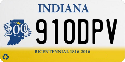 IN license plate 910DPV