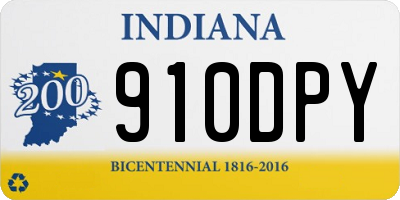 IN license plate 910DPY