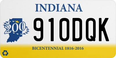 IN license plate 910DQK