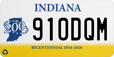 IN license plate 910DQM