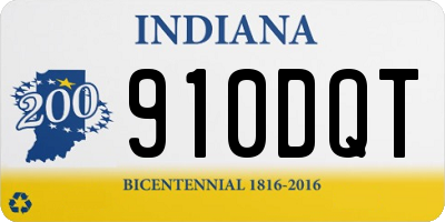 IN license plate 910DQT