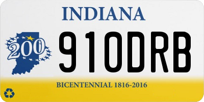 IN license plate 910DRB