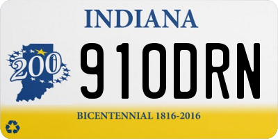 IN license plate 910DRN