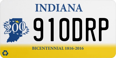 IN license plate 910DRP