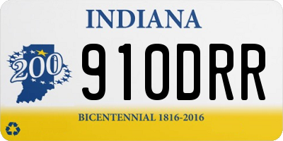 IN license plate 910DRR