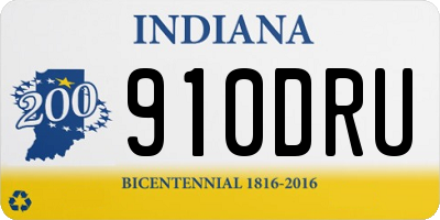 IN license plate 910DRU