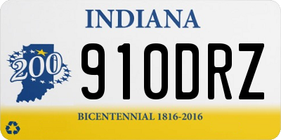 IN license plate 910DRZ
