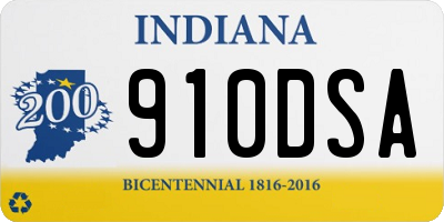 IN license plate 910DSA