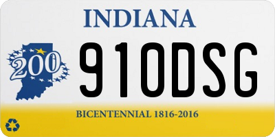 IN license plate 910DSG