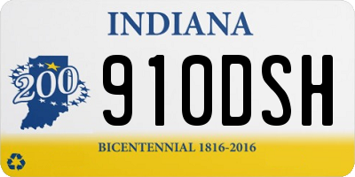 IN license plate 910DSH