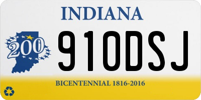 IN license plate 910DSJ