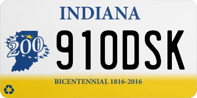 IN license plate 910DSK
