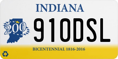 IN license plate 910DSL