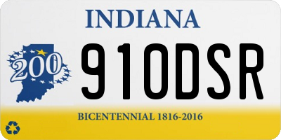 IN license plate 910DSR