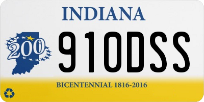 IN license plate 910DSS
