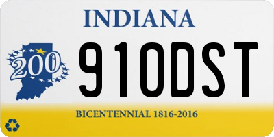 IN license plate 910DST