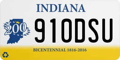IN license plate 910DSU