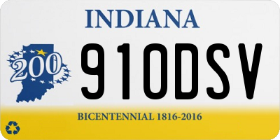 IN license plate 910DSV