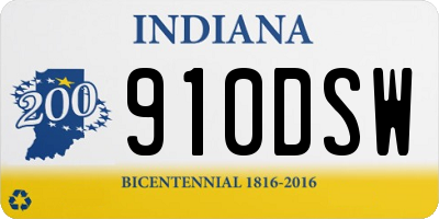 IN license plate 910DSW