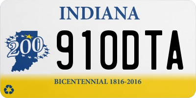 IN license plate 910DTA
