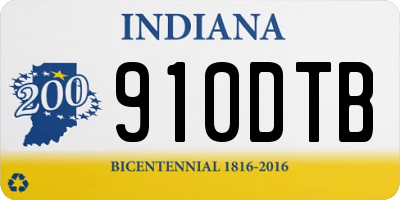 IN license plate 910DTB