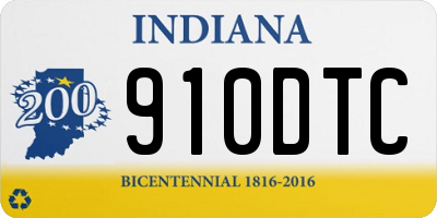 IN license plate 910DTC