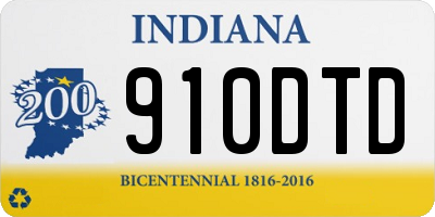 IN license plate 910DTD