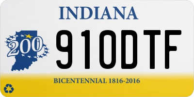 IN license plate 910DTF