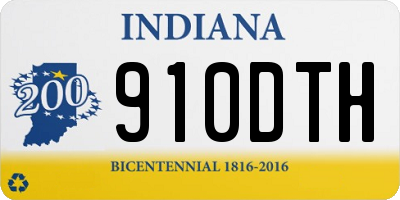 IN license plate 910DTH