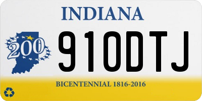 IN license plate 910DTJ