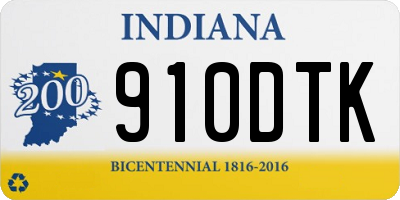 IN license plate 910DTK