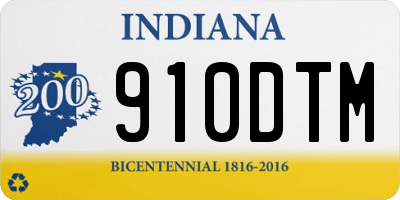 IN license plate 910DTM