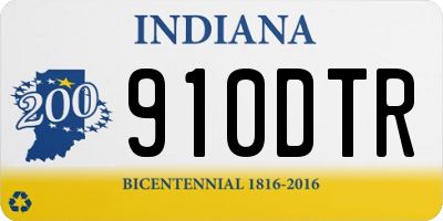 IN license plate 910DTR