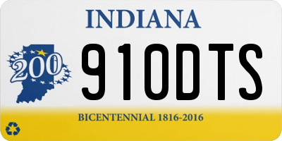 IN license plate 910DTS