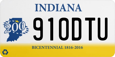 IN license plate 910DTU