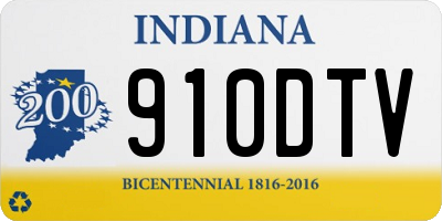 IN license plate 910DTV