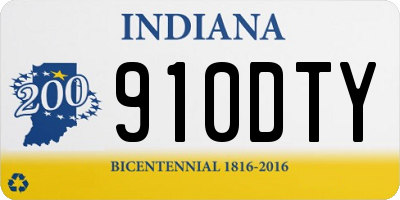 IN license plate 910DTY