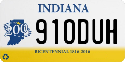 IN license plate 910DUH