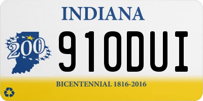 IN license plate 910DUI