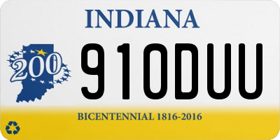 IN license plate 910DUU