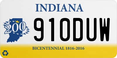 IN license plate 910DUW