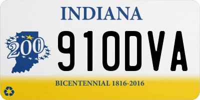 IN license plate 910DVA