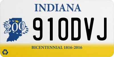 IN license plate 910DVJ