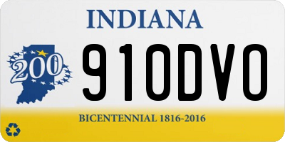 IN license plate 910DVO