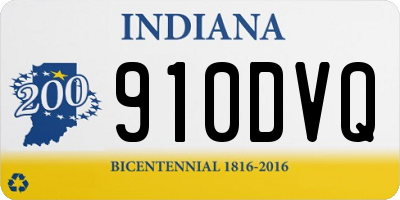 IN license plate 910DVQ