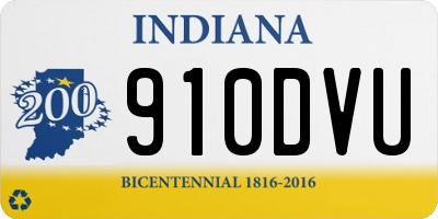IN license plate 910DVU