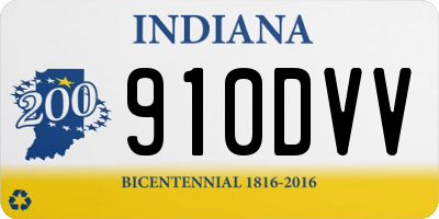 IN license plate 910DVV