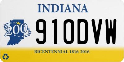 IN license plate 910DVW