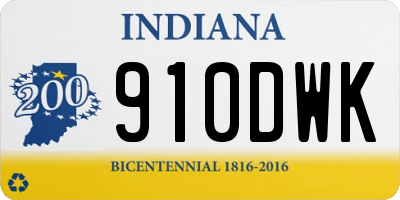 IN license plate 910DWK