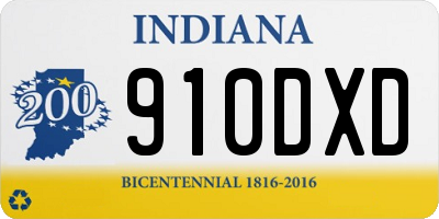 IN license plate 910DXD